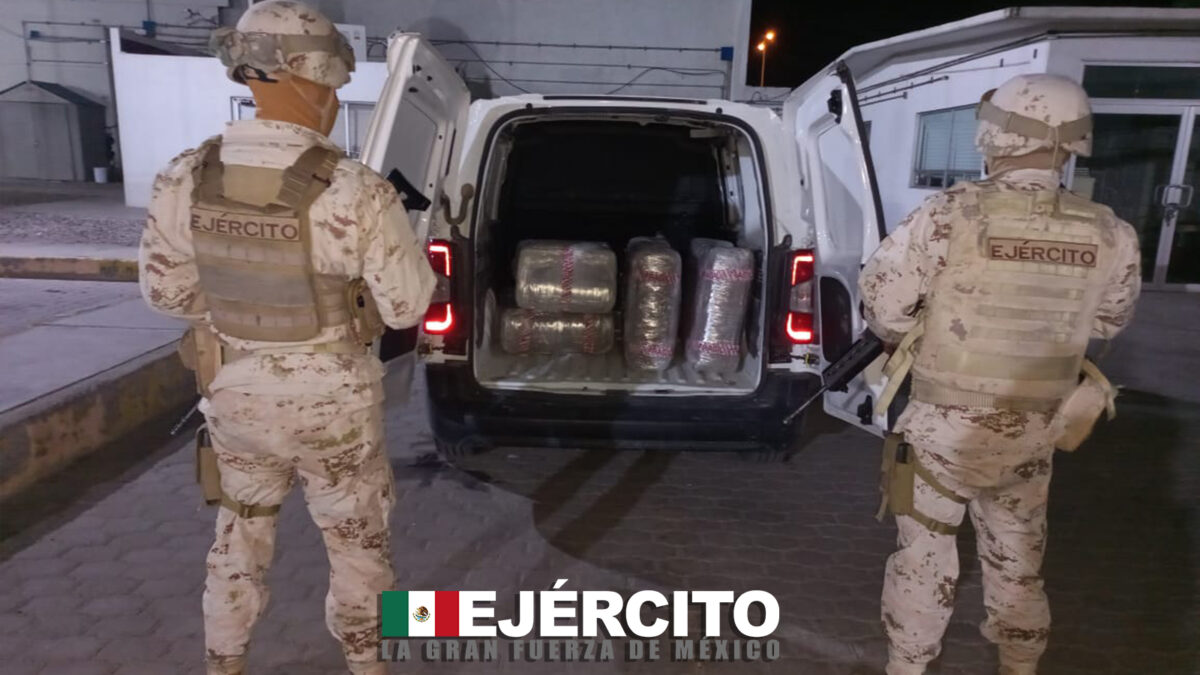 Fuerte decomiso de droga por parte del Ejército Mexicano en Mexicali