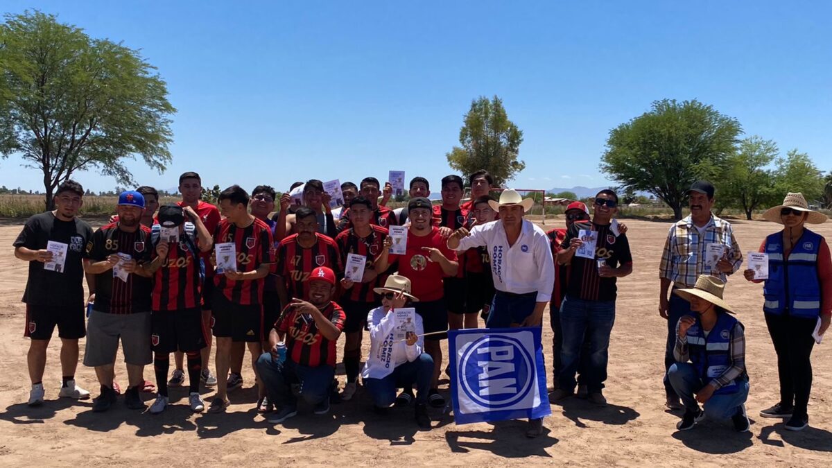 PROMETE HORACIO GÓMEZ ALUMBRADO  PARA EL CAMPO DE FÚTBOL DEL EJIDO IRAPUATO